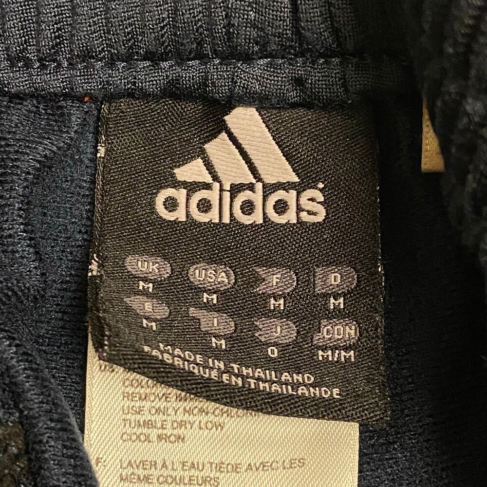 Adidas Vintage 90s Y2k Mens Breakaway Snap Pants Navy Blue Tearaway Baggy Medium - Picture 4 of 11